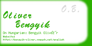 oliver bengyik business card